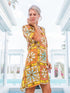 Chiara "Movie Colony" Robe en soie à imprimé technique